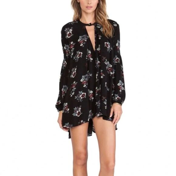 Free People Black Raven Combo Tree Swing Top Sz XS - Picture 1 of 11